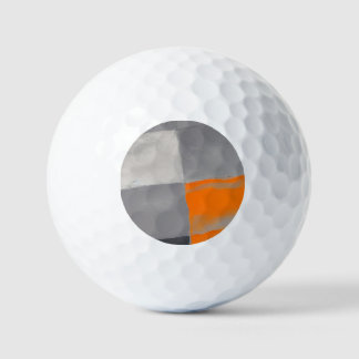 Pelotas De Golf Naranja Gray Plaid Checkered