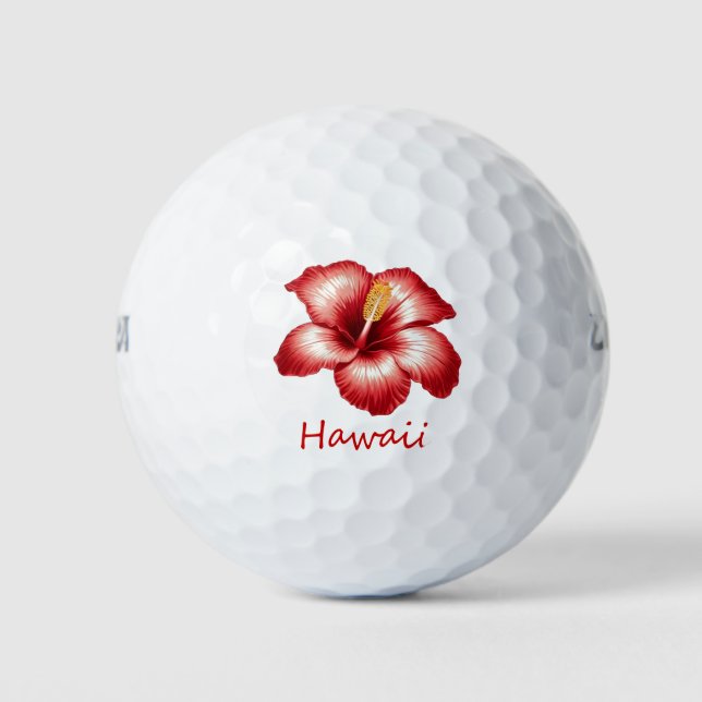 Pelotas De Golf Naranja hawaii hibiscus (Anverso)