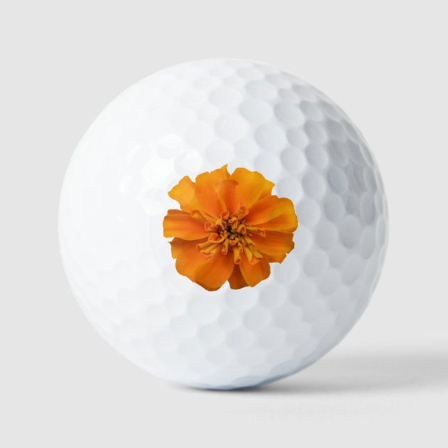 Pelotas De Golf Naranja Marigold Flower (Anverso)