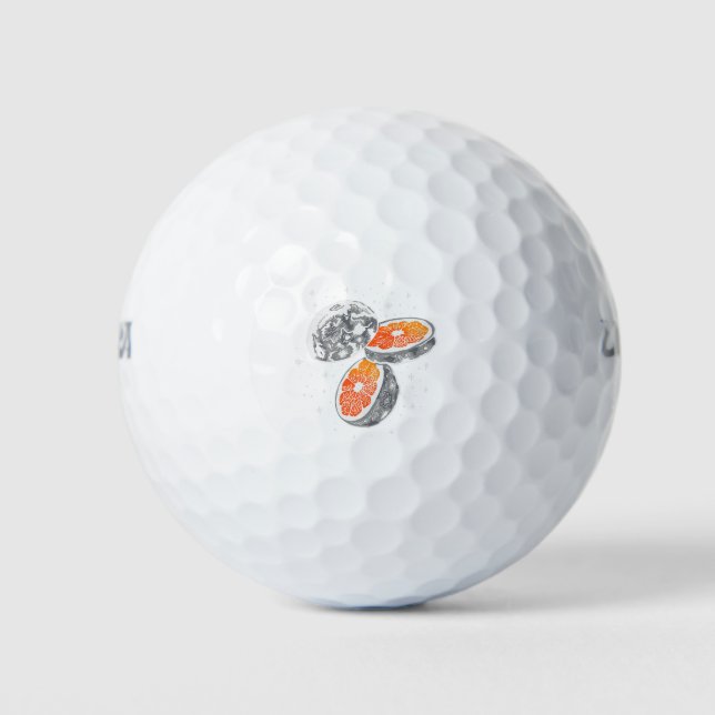 Pelotas De Golf Naranja Moon (Anverso)