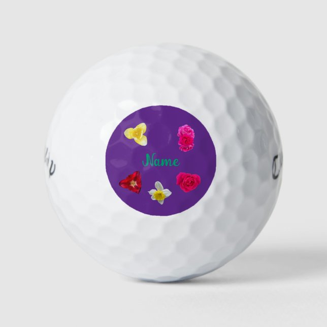 Pelotas De Golf Narciso,Tulipanes y Rosas (Anverso)