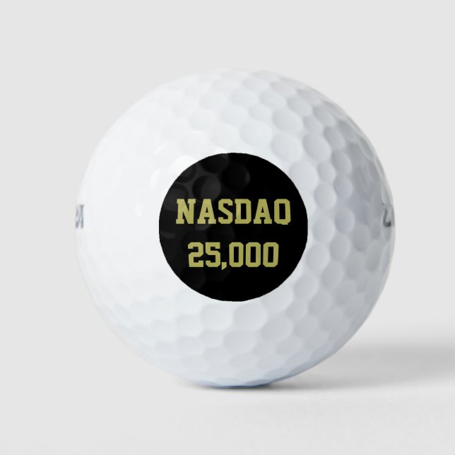 Pelotas De Golf NASDAQ 25000 Stock Market Celebration (Anverso)