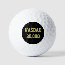 Pelotas De Golf NASDAQ 30000 Stock Market Celebration