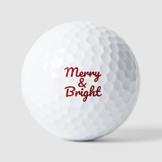 Pelotas De Golf Navidad Alegre y Brillante (Anverso)