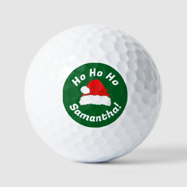 Pelotas De Golf Navidad de sombrero de Santa (Anverso)
