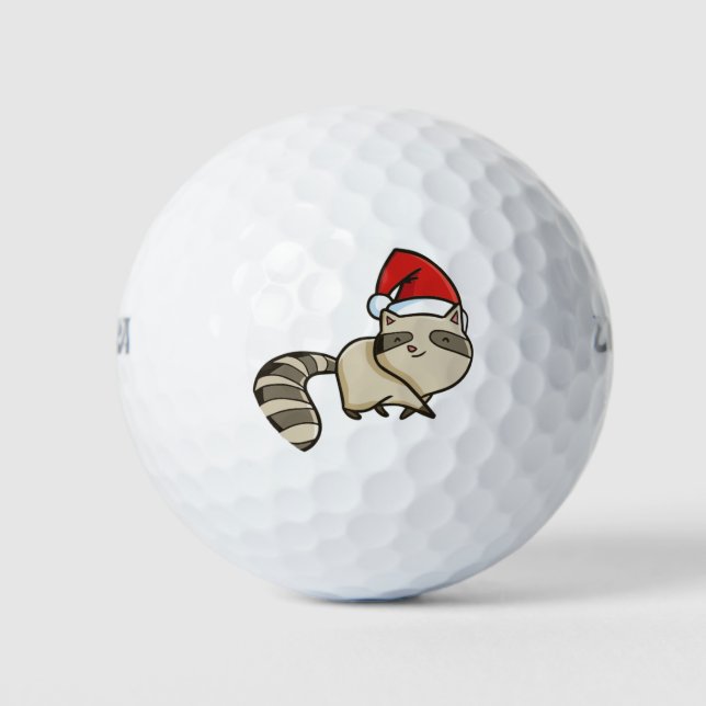 Pelotas De Golf Navidad racoon (Anverso)