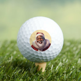 Pelotas De Golf Navidades afroamericanos Jolly Santa Claus