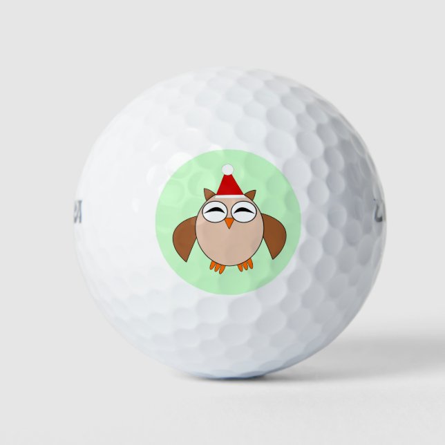 Pelotas De Golf Navidades Cute Owl Golf Ball (Anverso)
