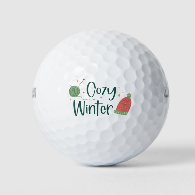 Pelotas De Golf Navidades de invierno acogedores (Anverso)