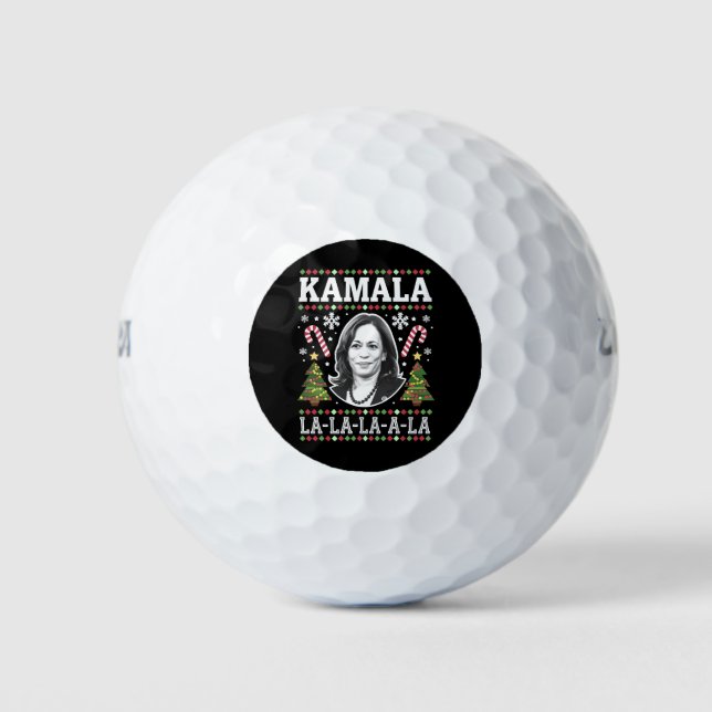 Pelotas De Golf Navidades de Kamala Harris 2024 Comma La Xmas (Anverso)