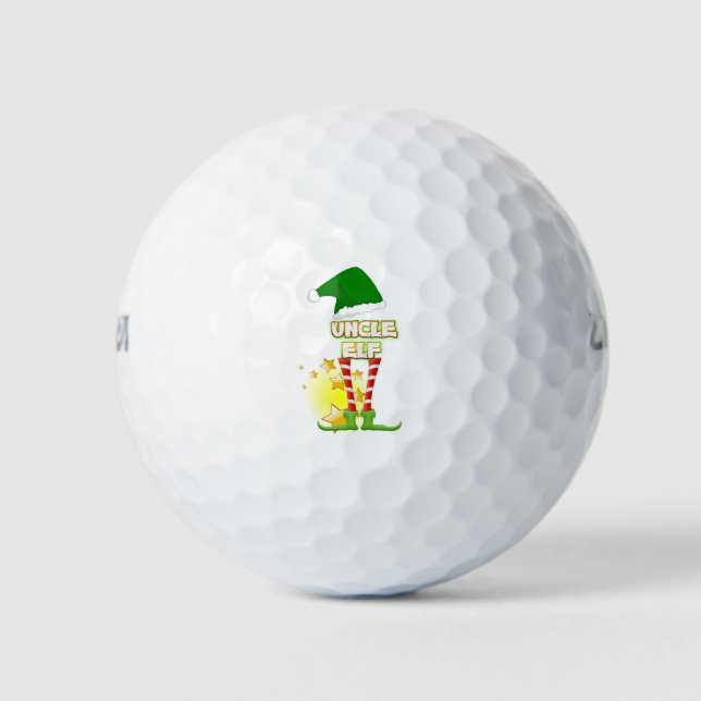 Pelotas De Golf Navidades de mercado presente elfo divertido (Anverso)