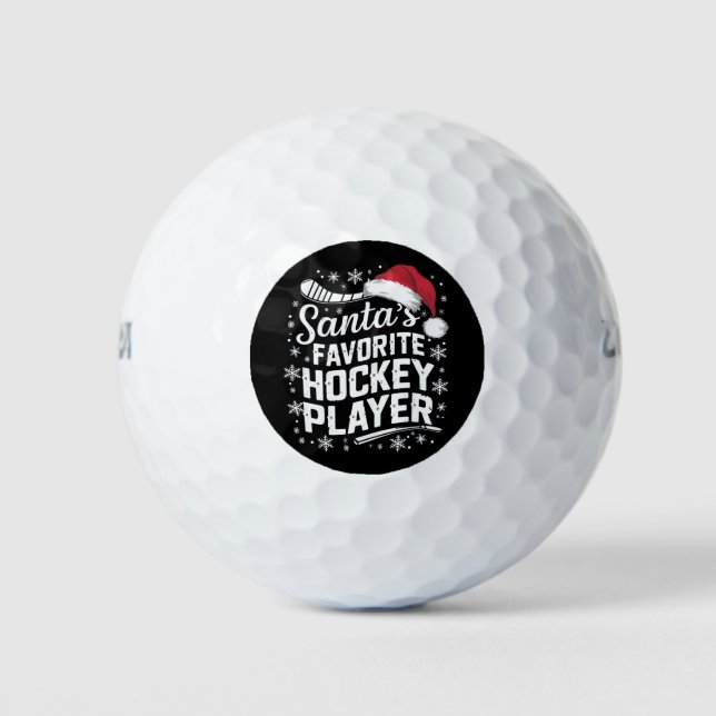 Pelotas De Golf Navidades de Pajama, jugador favorito de hockey de (Anverso)