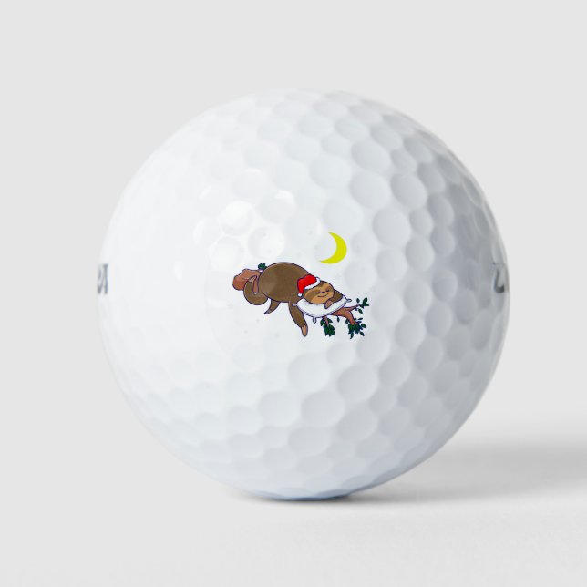 Pelotas De Golf navidades de santa claus sloth (Anverso)