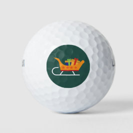 Pelotas De Golf Navidades de Santa Sleigh Golf Balls