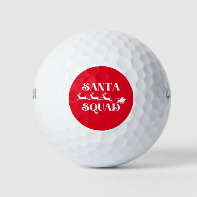 Pelotas De Golf Navidades de Santa Squad (Anverso)