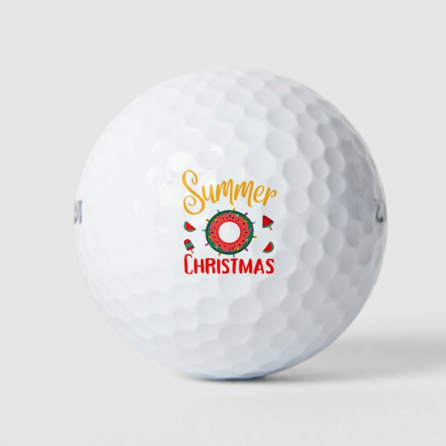Pelotas De Golf Navidades de verano de julio (Anverso)