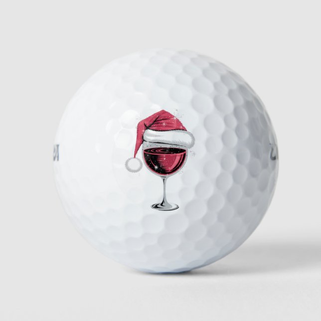 Pelotas De Golf Navidades de Vidrio Rojo Navidades divertidos navi (Anverso)