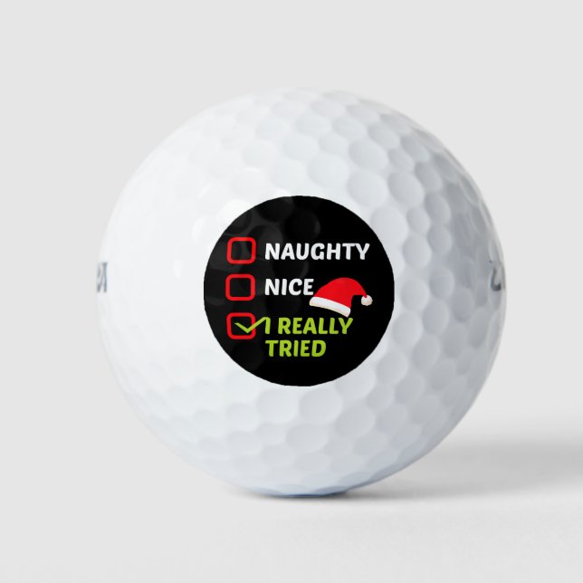 Pelotas De Golf Navidades divertidos celebran los dichos modernos (Anverso)
