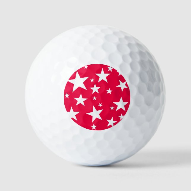 Pelotas De Golf Navidades elegante plantilla de estrellas blancas  (Anverso)