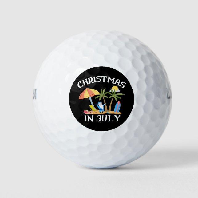 Pelotas De Golf Navidades En Julio (Anverso)