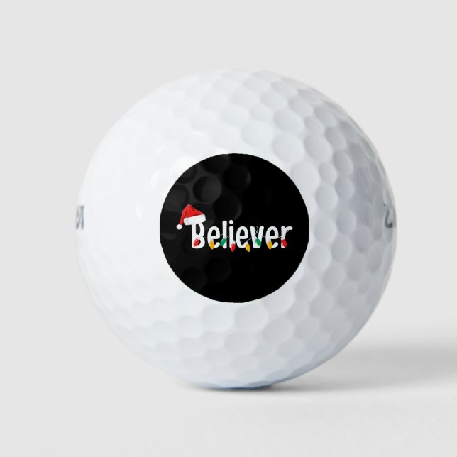 Pelotas De Golf Navidades Faith Believer | Luces navideñas de Sant (Anverso)