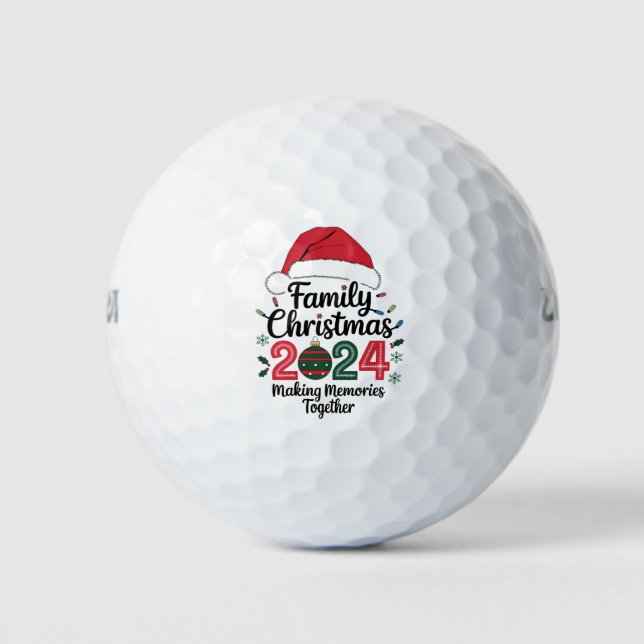 Pelotas De Golf Navidades familiares 2024 Reuniendo Recuerdos (Anverso)