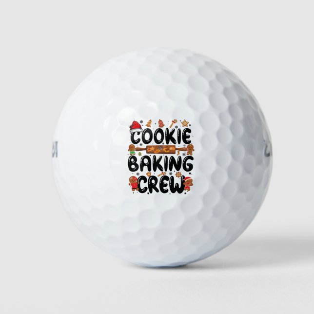 Pelotas De Golf Navidades familiares de Cookie Baking Gingerbread  (Anverso)