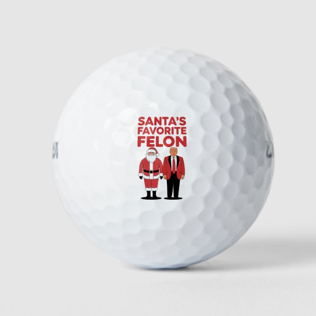 Pelotas De Golf Navidades favoritos de Santa Felon Trump (Anverso)