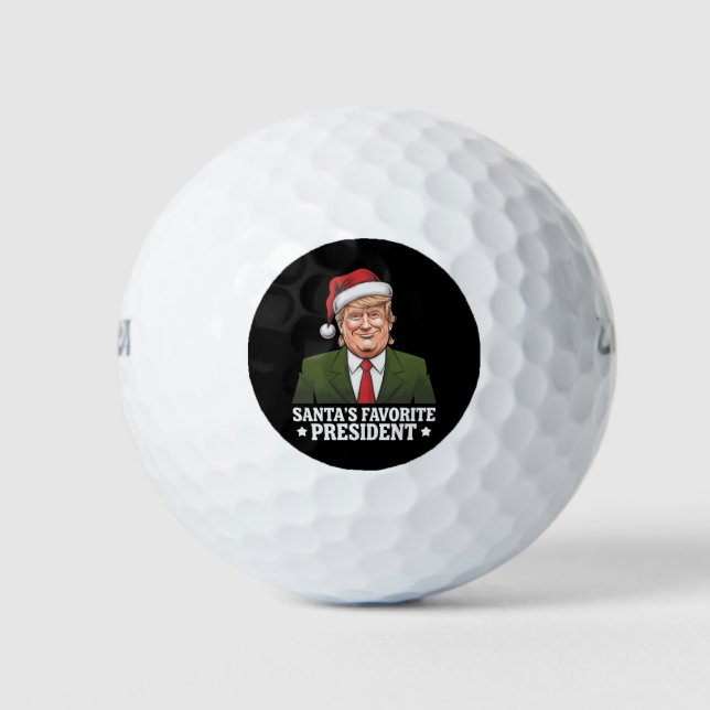 Pelotas De Golf Navidades favoritos del presidente de Santa Claus, (Anverso)