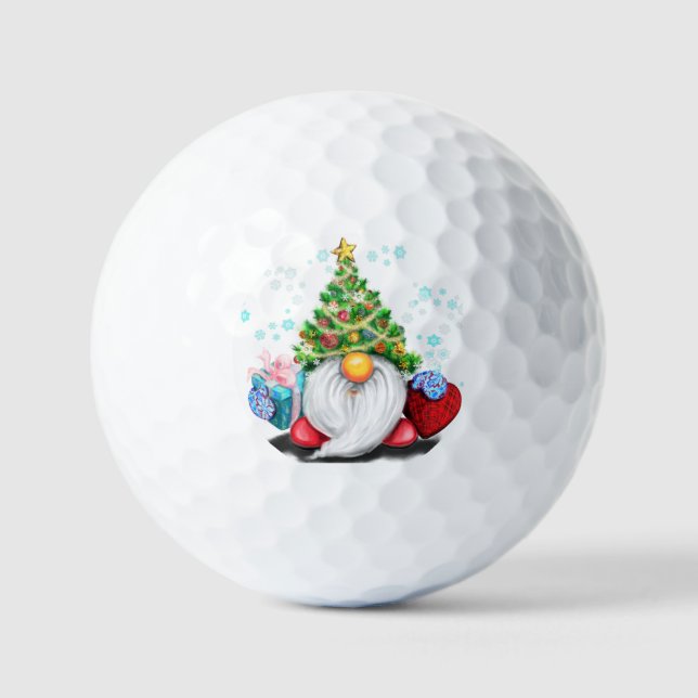 Pelotas De Golf Navidades Gnome Golf Balls (Anverso)