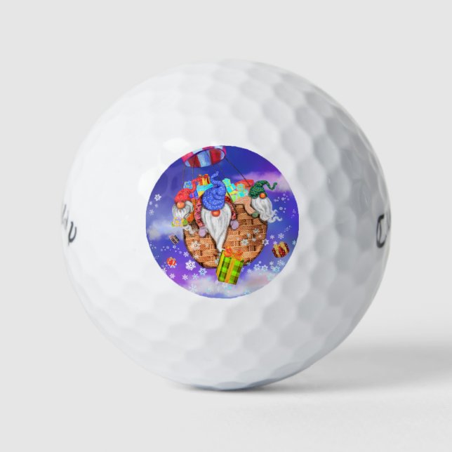 Pelotas De Golf Navidades Gnome Golf Balls (Anverso)