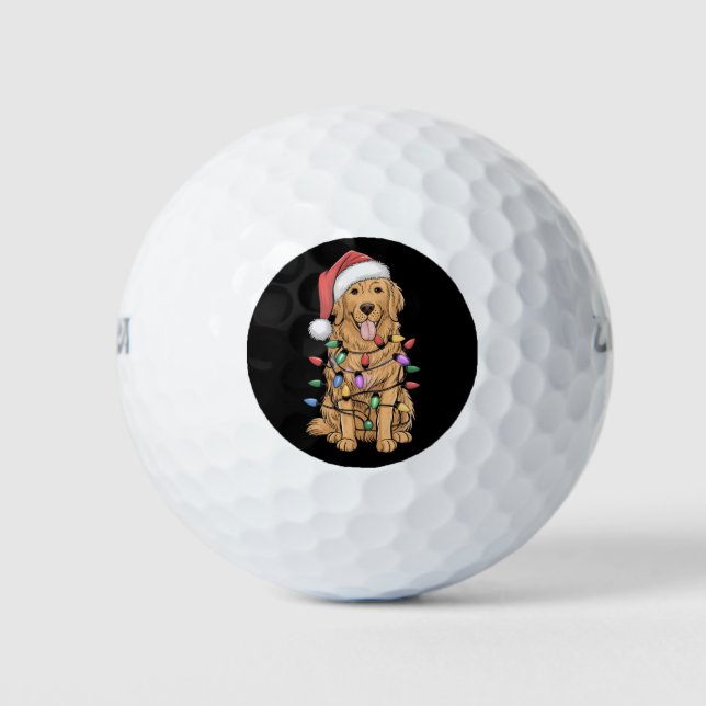 Pelotas De Golf Navidades Golden Retriever Dog Lover Regalo a Mamá (Anverso)