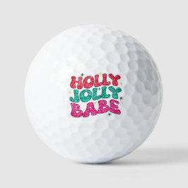 Pelotas De Golf Navidades Holly Jolly Babe guión moderno de Purpur