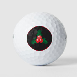 Pelotas De Golf Navidades Holly y Berries Golf Balls