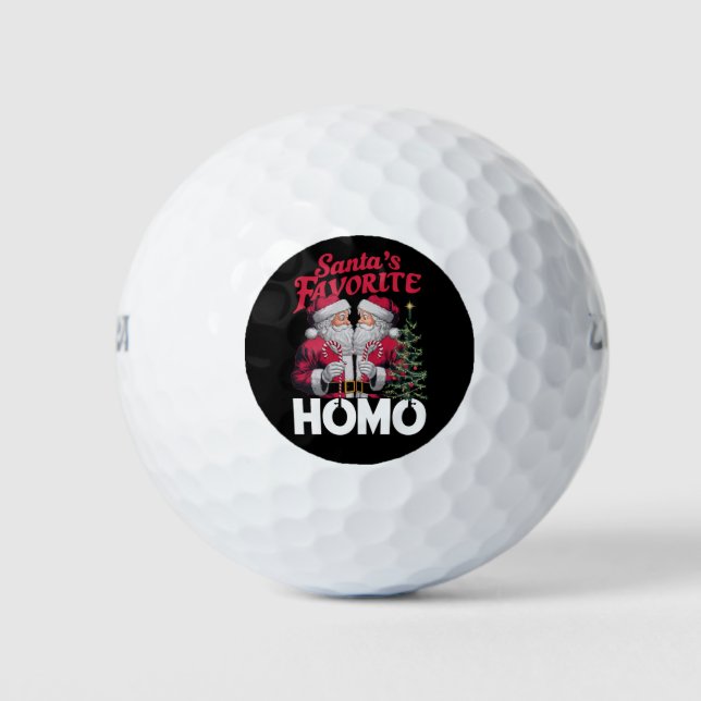 Pelotas De Golf Navidades homosexuales favoritos de Santas (Anverso)