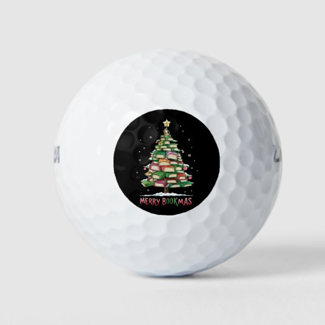 Pelotas De Golf Navidades libros bibliotecarios sobre árboles de s (Anverso)