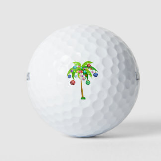 Pelotas De Golf Navidades luces palmera hawaii playa tropical x