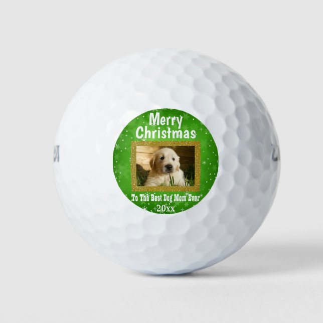 Pelotas De Golf Navidades Mejor Madre Perro Personalizado Mascota  (Anverso)