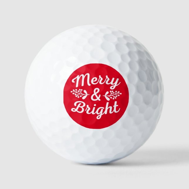 Pelotas De Golf Navidades Merry y Bright (Anverso)