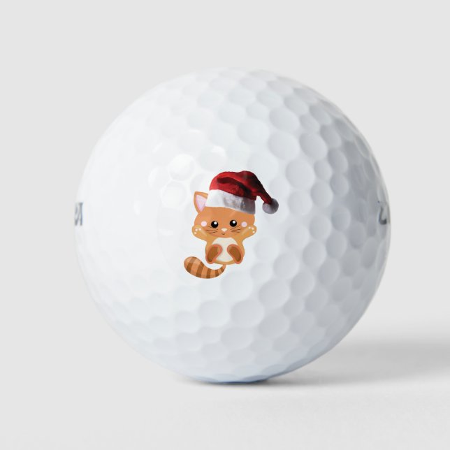 Pelotas De Golf Navidades naranja tabby kitten (Anverso)