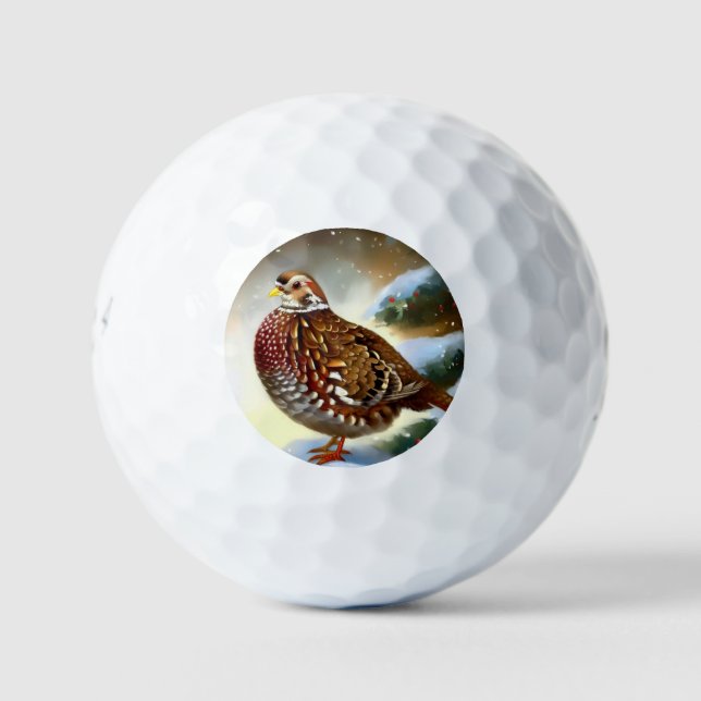 Pelotas De Golf Navidades Partridge (1) (Anverso)