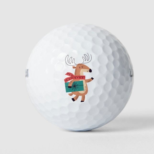 Pelotas De Golf Navidades renos (Anverso)