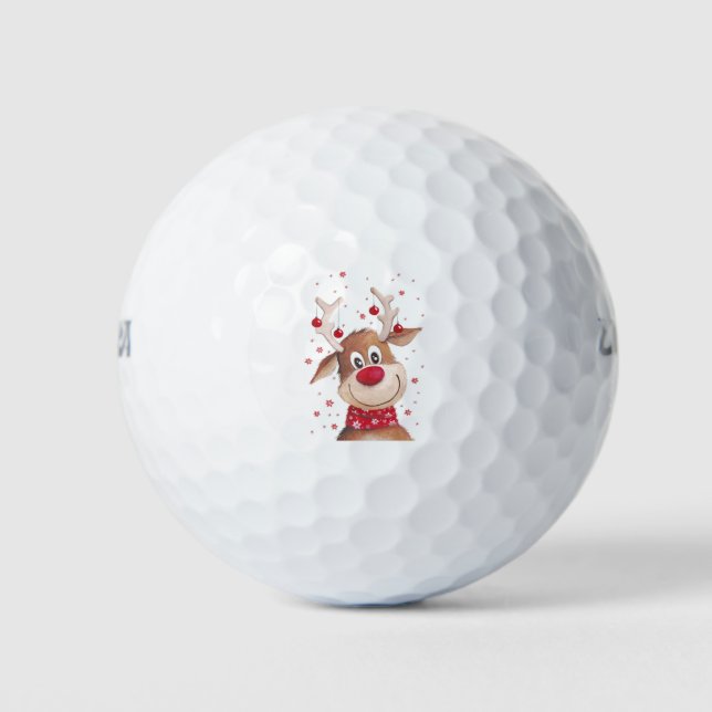 Pelotas De Golf Navidades renos (Anverso)