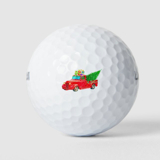 Pelotas De Golf Navidades Retro Car Holiday (Anverso)