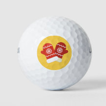 Navidades rojos Mittens Golf Balls