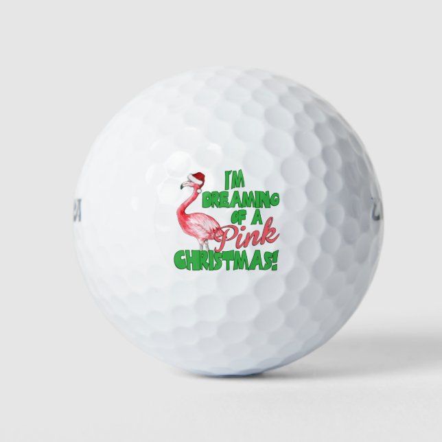 Pelotas De Golf Navidades rosados (Anverso)