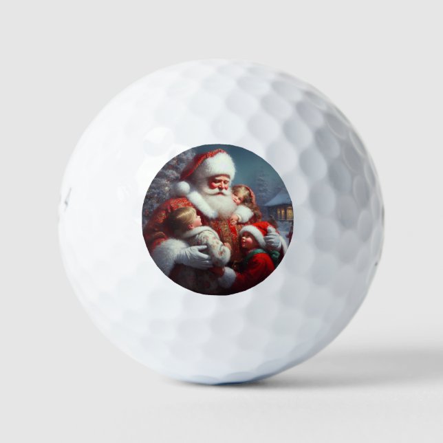 Pelotas De Golf Navidades Santa con niños 4 (Anverso)