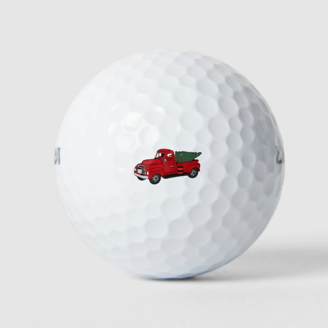 Pelotas De Golf Navidades Santa Truck (Anverso)