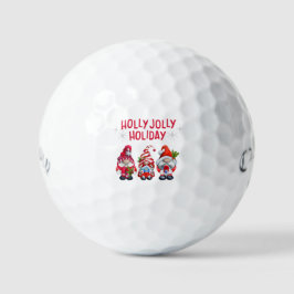 Pelotas De Golf Navidades singulares de Holly Jolly Holiday Gnomes