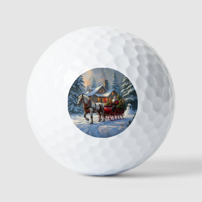 Pelotas De Golf Navidades Sleigh Santa (Anverso)